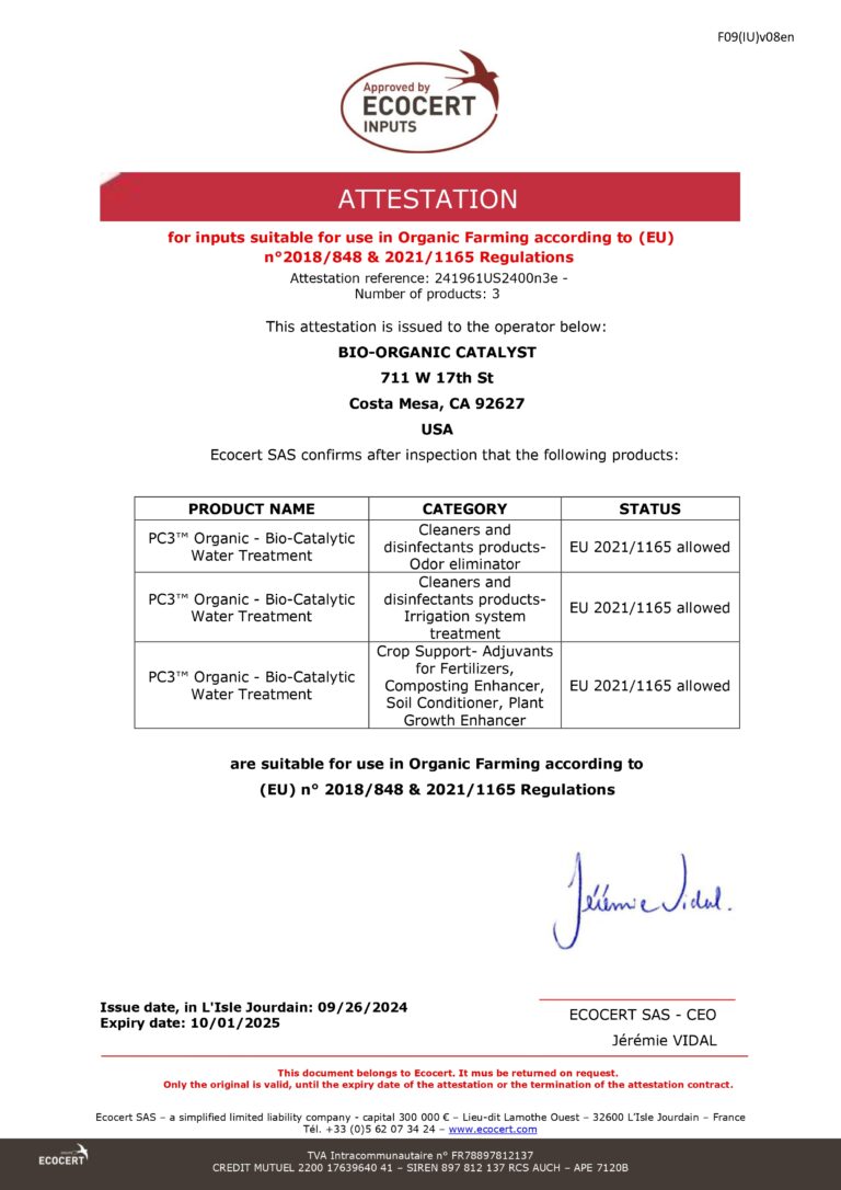 IBN Biotech Certification Agriculture New